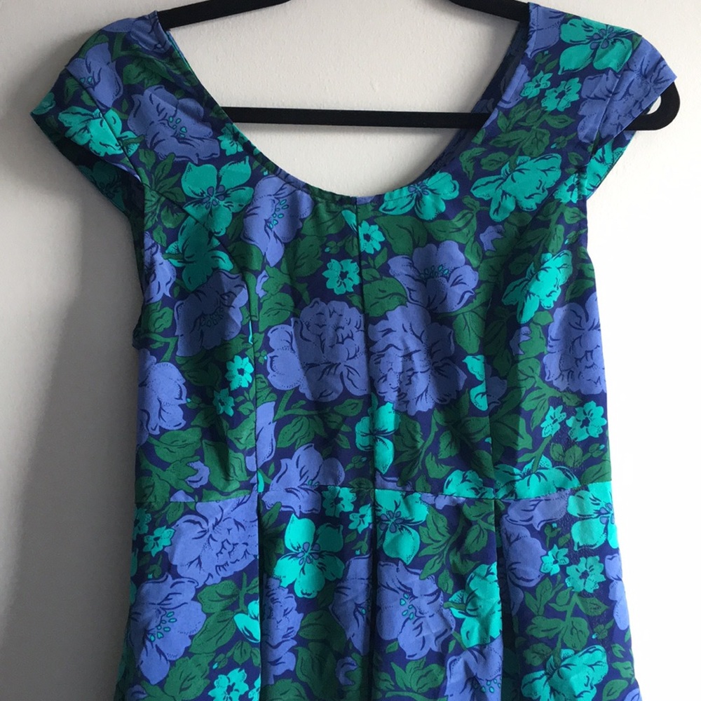 Blue and Green Tropical spring Romper